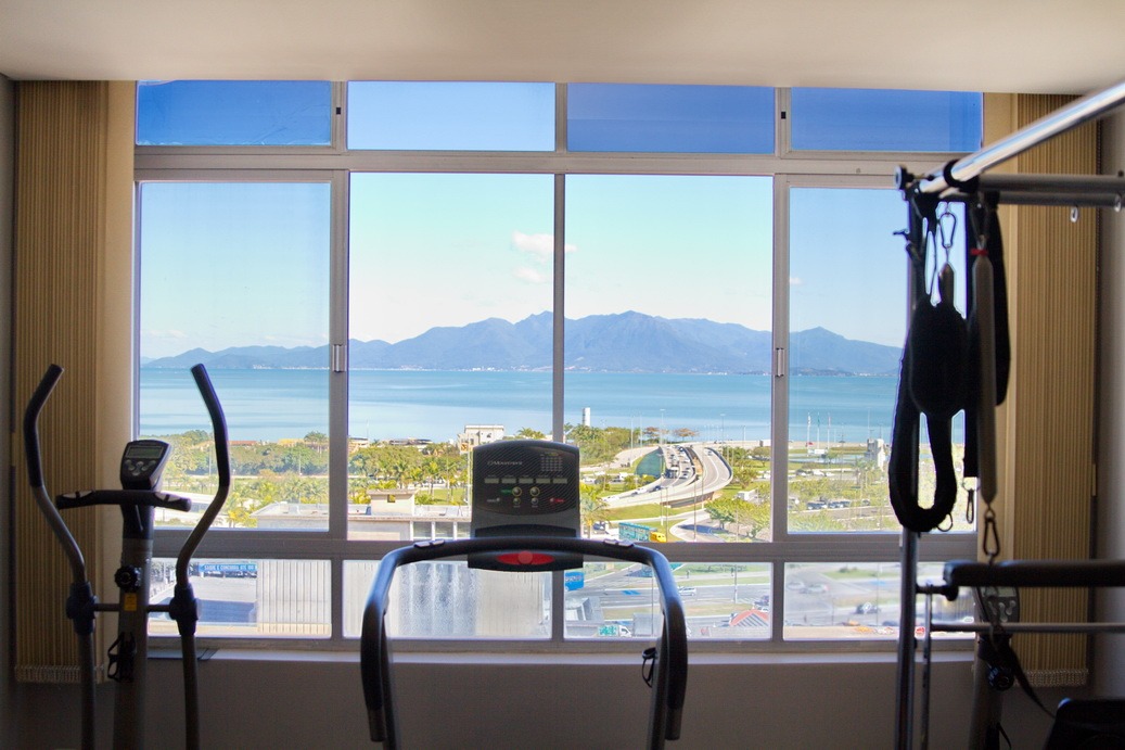 Aeróbico com uma vista incrível